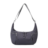 Grey Stylish & Lightweight Nylon Crossbody Bag for Women - Large Capacity Shoulder Hobo Bag with Water-Resistant Finish, Perfect for Travel & Daily Use