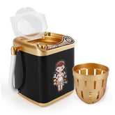 Black Kids Mini Electric Toy Washing Machine with Spin Dryer Basket - Pretend Play Appliance