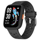 Black Kids Smart Watch Fitness Tracker with Pedometer Heart Rate Monitor and 14 Sport Modes IP68 Waterproof Watch for Boys and Girls