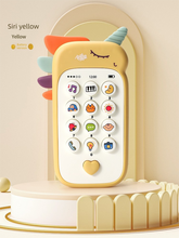 Unicorn Baby Toy Phone Music & Light Learning Mobile Teether for Toddlers Interactive English Educational Gift Yellow