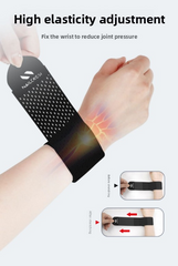 2PCS Adjustable Wrist Support Brace Ultra Thin Breathable Mesh Wrap for Sports Tennis Gym & Daily Office Use One Size Fits Most Graphite Black