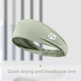 2 Pcs Cooling Sports Headband Moisture Wicking Sweatband for Running Gym & Yoga Non Slip Stretchy Hair Band Black & Green