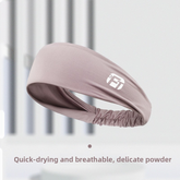 2 Pcs Cooling Sports Headband Moisture Wicking Sweatband for Running Gym & Yoga Non Slip Stretchy Hair Band Black & Pink