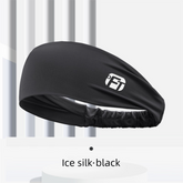 3 PCS Cooling Sports Headband Ice Silk Moisture Wicking Sweat Band for Running Gym & Yoga Non Slip Stretchy Black Blue & Grey