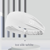 3 PCS Cooling Sports Headband Ice Silk Moisture Wicking Sweat Band for Running Gym & Yoga Non Slip White & Geometric Tech Pattern Black and Grey