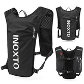 Black-White 5L Ultra-Light Hydration Running Vest - Quick-Dry Trail Running & Marathon Backpack with Night Reflective Safety