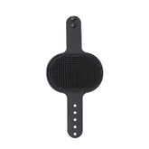 3-Pack Black Multi-Functional Adjustable Silicone TPR Pet Grooming Massage Brush - for De-Shedding, and Furniture Scratching