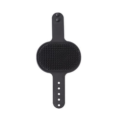 3-Pack Black Multi-Functional Adjustable Silicone TPR Pet Grooming Massage Brush - for De-Shedding, and Furniture Scratching