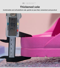 #37 Pink Thick Sole Buckle Slide Sandals(Fits Foot L 23 CM) - EVA Comfortable & Non-Slip Birkenstock Style Sandals for Casual Wear