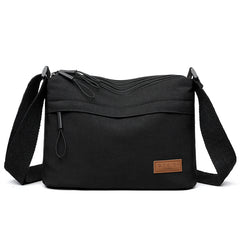 Black Women Lightweight Nylon Crossbody Bag with Multiple Pockets Compact Shoulder Bag for Travel and Daily Essentials in Australia