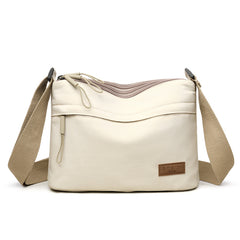 White Women Lightweight Nylon Crossbody Bag with Multiple Pockets Compact Shoulder Bag for Travel and Daily Essentials in Australia