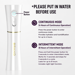 Red 2 in 1 Portable Facial Mist Humidifier Nano Mist Sprayer Hydration Device USB Rechargeable Skin Moisturising Sprayer for Home Office Travel Beauty Skincare