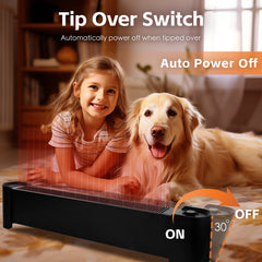 2200W Graphene Floor Electric Heater – Fast Heating, Energy-Efficient, Portable Indoor Heater