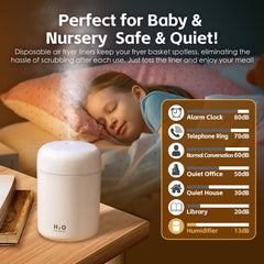 Living Today Mini LED Ultrasonic Humidifier 300ml