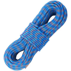 VEVOR 10.2mm Dynamic Climbing Rope, 70M(230ft) Outdoor Rock Climbing Rope 25KN Breaking Tension, Stretchable Fiber Rope with Steel Snap Hooks for Escape, Rappelling, Fire Rescue, Blue