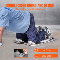 VEVOR Concrete Knee Boards Knee Sliders 28" x 8" 2 Pair w/ Knee Pad for Concrete