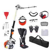 VEVOR 15.7-inch 26CC 2 Cycle Gas Hedge Trimmer, Gas Powered Pole Hedge Trimmer with Dual Sided Dual Action Blade, Adjustable Trimmer Head, Suitable for Trimming Shrubs, Bushes