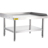 VEVOR Stainless Steel Equipment Grill Stand, 152x76x61 cm Stainless Table, Grill Stand Table with Adjustable Storage Undershelf, Equipment Stand Grill Table for Hotel, Home, Restaurant Kitchen