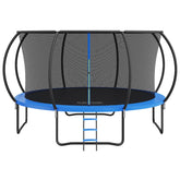 VEVOR 14FT Trampoline, 450 lbs Trampoline with Enclosure Net, Ladder, and Curved Pole, Heavy Duty Trampoline with Jumping Mat and Spring Cover Padding, Outdoor Recreational Trampolines for Kids Adults