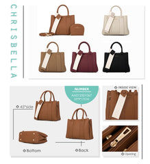 Chrisbella Sienna Tote-Wine Red