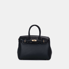 Chrisbella Elodie Leather Satchel-Mud