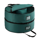 Jingle Jollys Christmas Garland Wreath Storage Bag 2-Tier Ornaments Holder 60cm