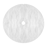 Jingle Jollys Christmas Tree Skirt 120cm Plush Xmas Fluffy Ornaments Decor White