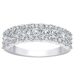 18KT White Gold 1.00ctw Round Brilliant Cut Diamond Anniversary Ring