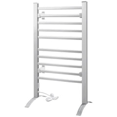 Devanti Heated Towel Rail Rack Electric Clothes Rails TW-C-FW-10-ALUM