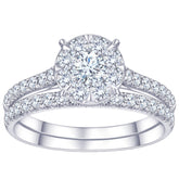 18KT White Gold 1.20ctw Diamond Ring With 0.30ctw Centre