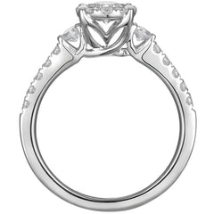 18KT White Gold 0.91ctw Round Diamond Bridal Set