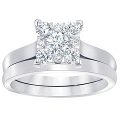 18KT White Gold 0.58ctw Round Brilliant Cut Diamond Ring