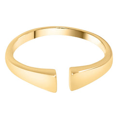14KT Yellow Gold Cube Band Cuff Ring