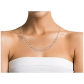 14KT Two Tone Gold Double Stand With Curb Links