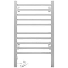 Devanti Heated Towel Rail Rack Electric Clothes Rails TW-C-FW-10-ALUM