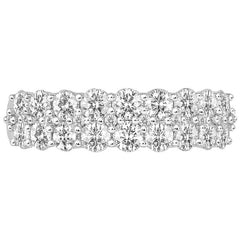 18KT White Gold 1.50ctw Round Diamond Double Row Band