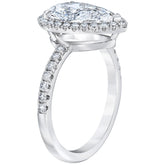 Platinum 3.46ctw Pear And Round Brilliant Cut Diamond Ring