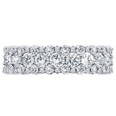 18KT White Gold 1.00ctw Round Brilliant Cut Diamond Anniversary Ring