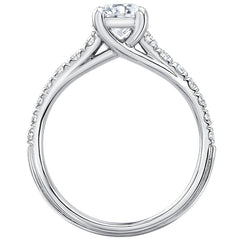 18KT White Gold 0.78ctw Diamond Ring With 0.50ctw Centre Stone