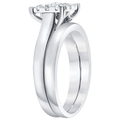 18KT White Gold 0.58ctw Round Brilliant Cut Diamond Ring