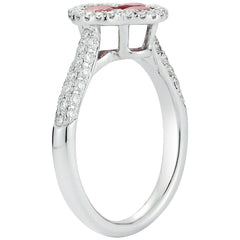 18KT White Gold Ruby And Diamond Ring