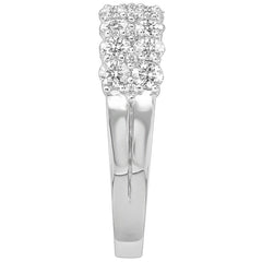 18KT White Gold 1.50ctw Round Diamond Double Row Band