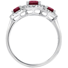 18KT White Gold Ruby And Diamond Ring