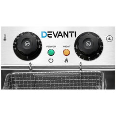 Devanti Electric Commercial Chip Cooker Deep Fryer CDF-D4C-SINGLE