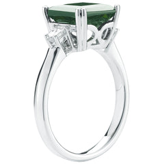 18KT White Gold Tourmaline And Diamond Ring