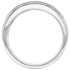 14KT White Gold Princess Cut 0.28ctw Diamond Men's Ring