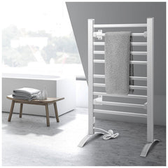 Devanti Heated Towel Rail Rack Electric Clothes Rails TW-C-FW-10-ALUM
