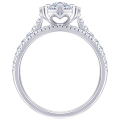 18KT White Gold 1.20ctw Diamond Ring With 0.30ctw Centre