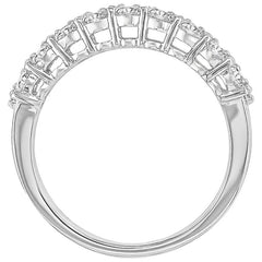 18KT White Gold 1.50ctw Round Diamond Double Row Band