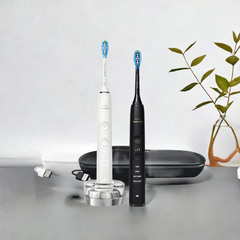 Philips Sonicare DiamondClean 9000 Black And White Electric Toothbrush 2 Pack HX9914/60